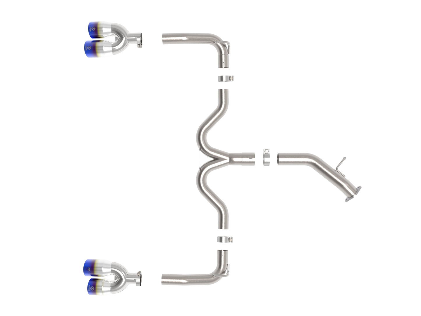 aFe 22-24 Kia Forte 1.6L SS Axle-Back Exhaust w/ Blue Tips | 2019-26 (49-37039-L)