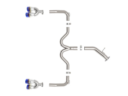 aFe 22-24 Kia Forte 1.6L SS Axle-Back Exhaust w/ Blue Tips | 2019-26 (49-37039-L)