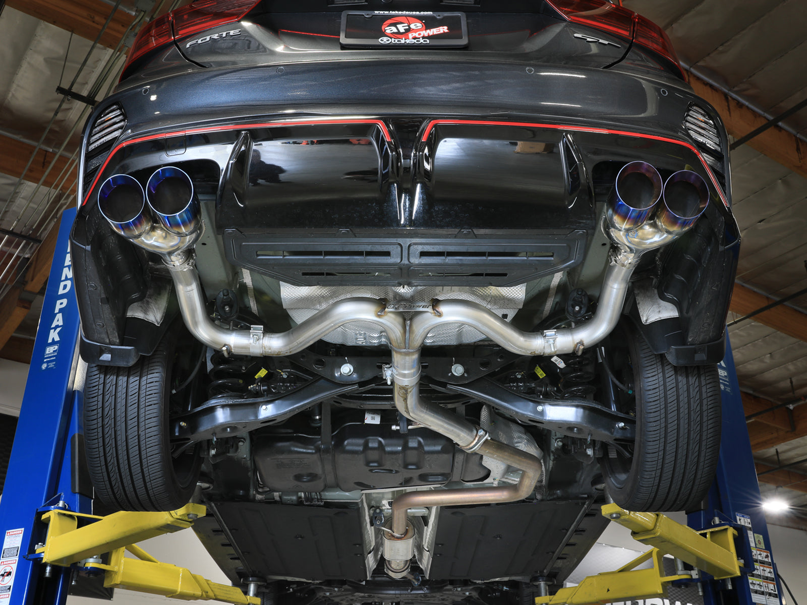aFe 22-24 Kia Forte 1.6L SS Axle-Back Exhaust w/ Blue Tips | 2019-26 (49-37039-L)