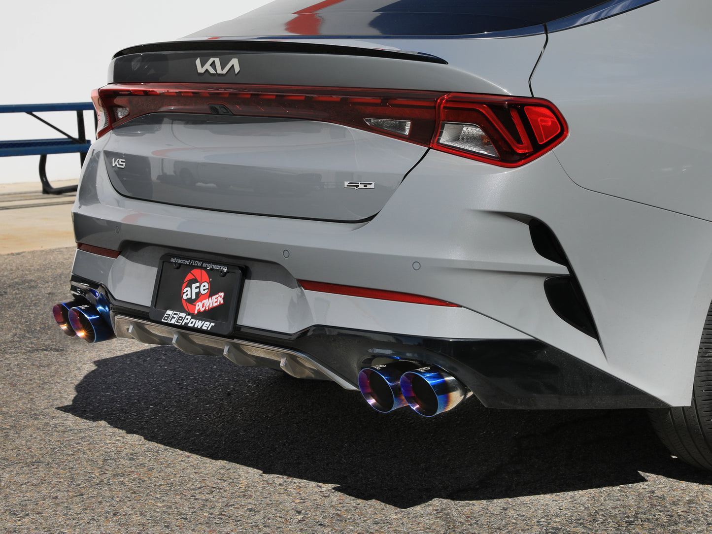 aFe Takeda 21-24 Kia K5 GT L4-2.5L SS Axle-Back Exhaust w/ Blue Flame Tips (49-37043-L)
