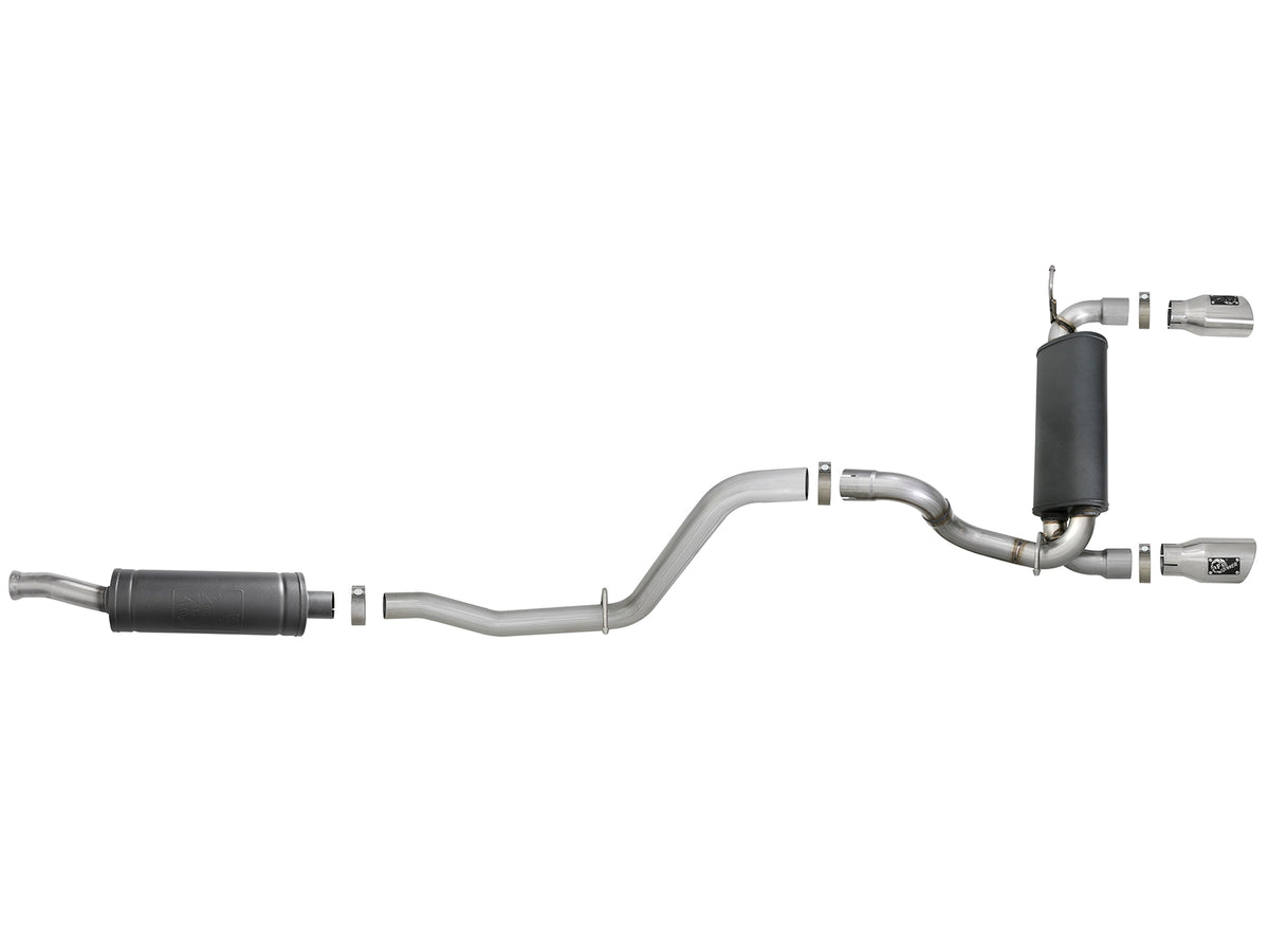 aFe 2.5in SS Cat-Back Exhaust Jeep Wrangler JL V6 3.6L (18+) (49-38066-P)