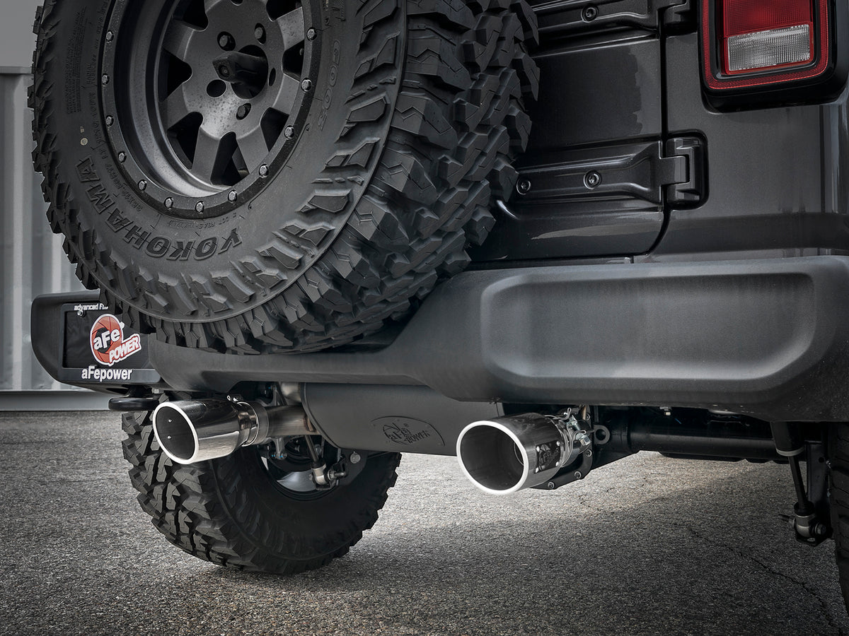 aFe 2.5in SS Cat-Back Exhaust Jeep Wrangler JL V6 3.6L (18+) (49-38066-P)
