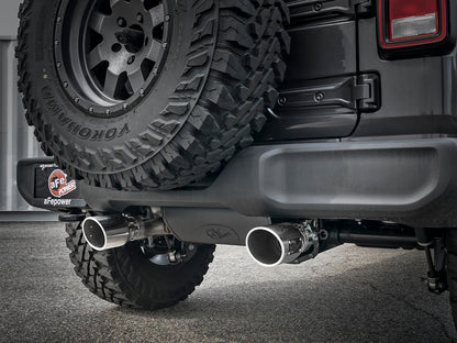aFe 2.5in SS Cat-Back Exhaust Jeep Wrangler JL V6 3.6L (18+) (49-38066-P)