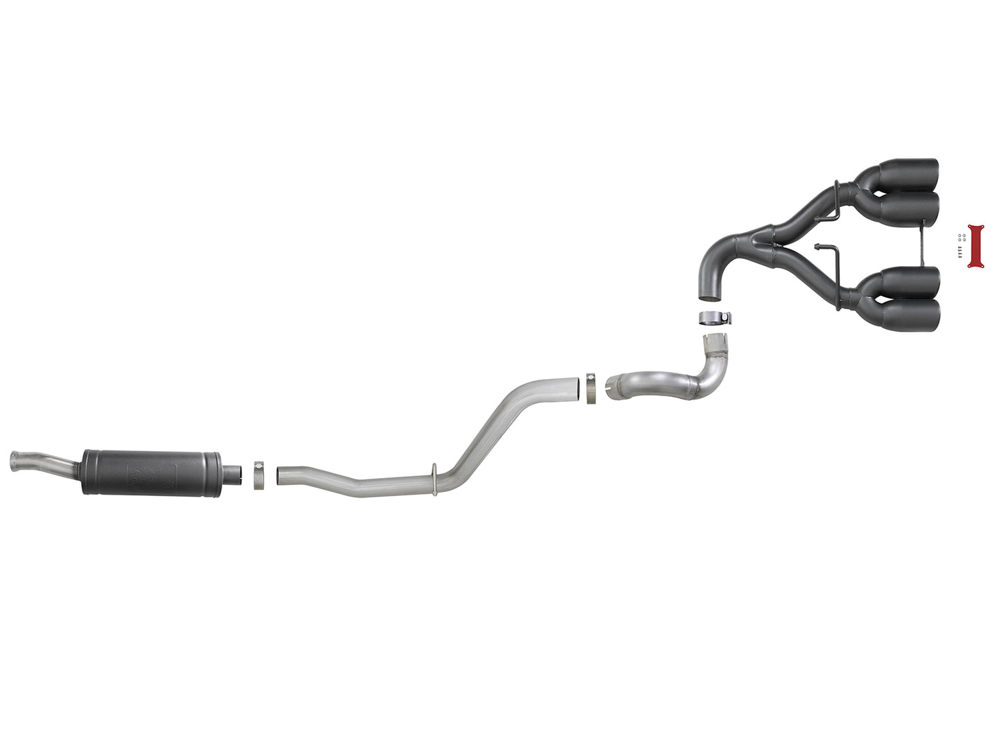 aFe 2.5in SS Cat-Back Exhaust w/ Black Tip | Jeep Wrangler JL (18+) (49-38071-B)