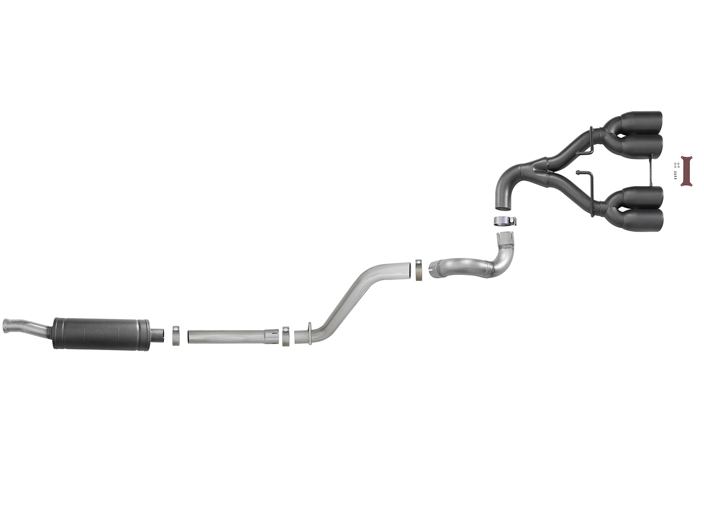 aFe 2.5in SS Cat-Back Exhaust w/ Black Tip | Jeep Wrangler JL (18-20) (49-38073-B)