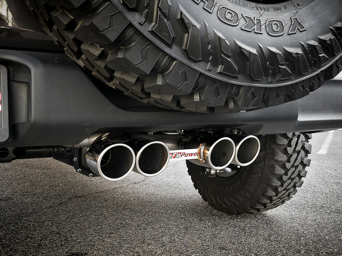 aFe 2.5in SS Cat-Back Exhaust w/ Polished Tip | Jeep Wrangler JL (18-20) (49-38073-P)