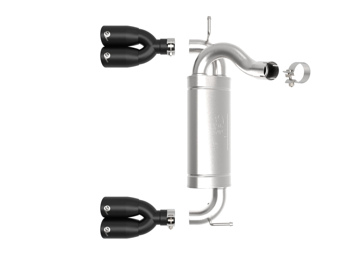aFe 2.5in SS Vulcan Axle-Back Exhaust | Jeep JK V6-3.6/3.8L (07-18) (49-38086-B)