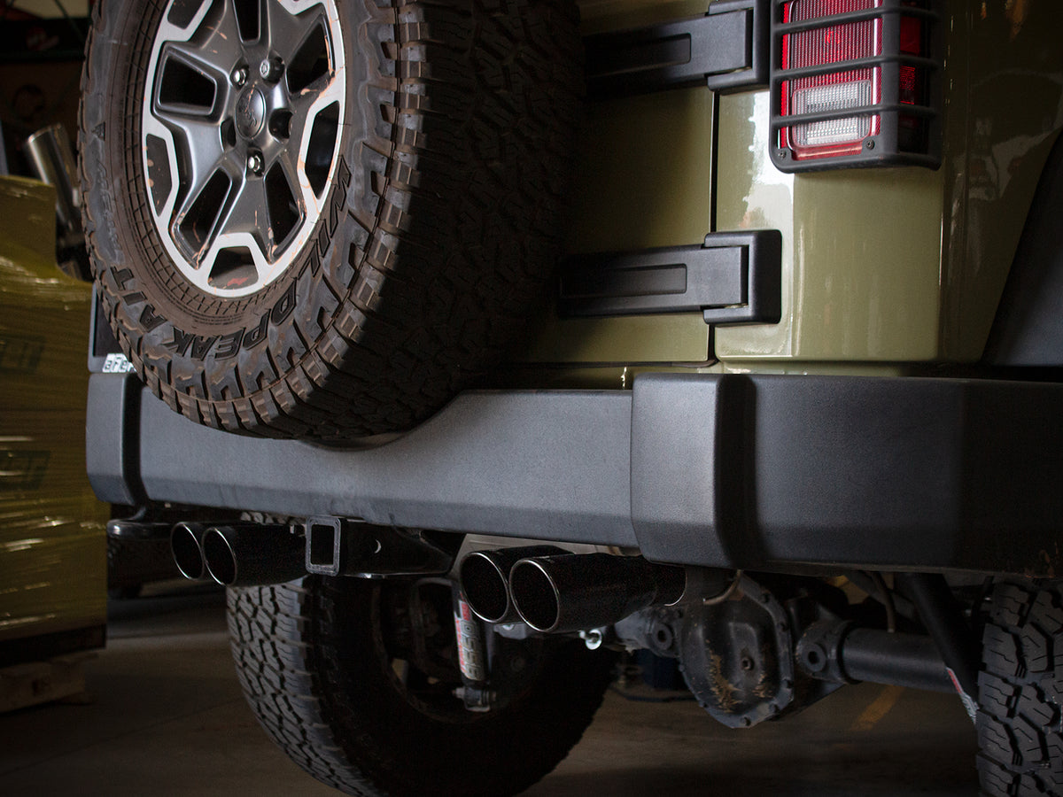 aFe 2.5in SS Vulcan Axle-Back Exhaust | Jeep JK V6-3.6/3.8L (07-18) (49-38086-B)