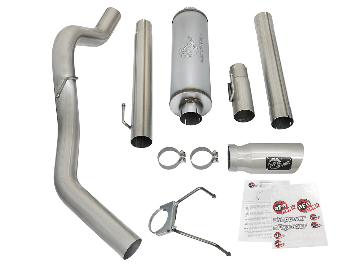 aFe Large Bore-HD 4in SS Cat-Back Exhaust | Dodge Ram 2500/3500 03-04 (49-42005)
