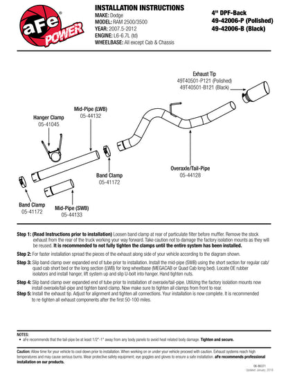 aFe HD DPF-Back Exhaust | Dodge Ram 2500/3500 (03-10) (49-42006-B)