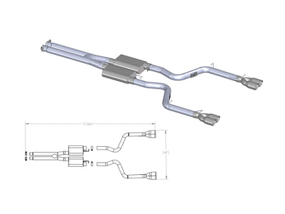 aFe 3in 409 Stainless Steel Cat-Back Exhaust System | Dodge Challenger (09) (49-42017)