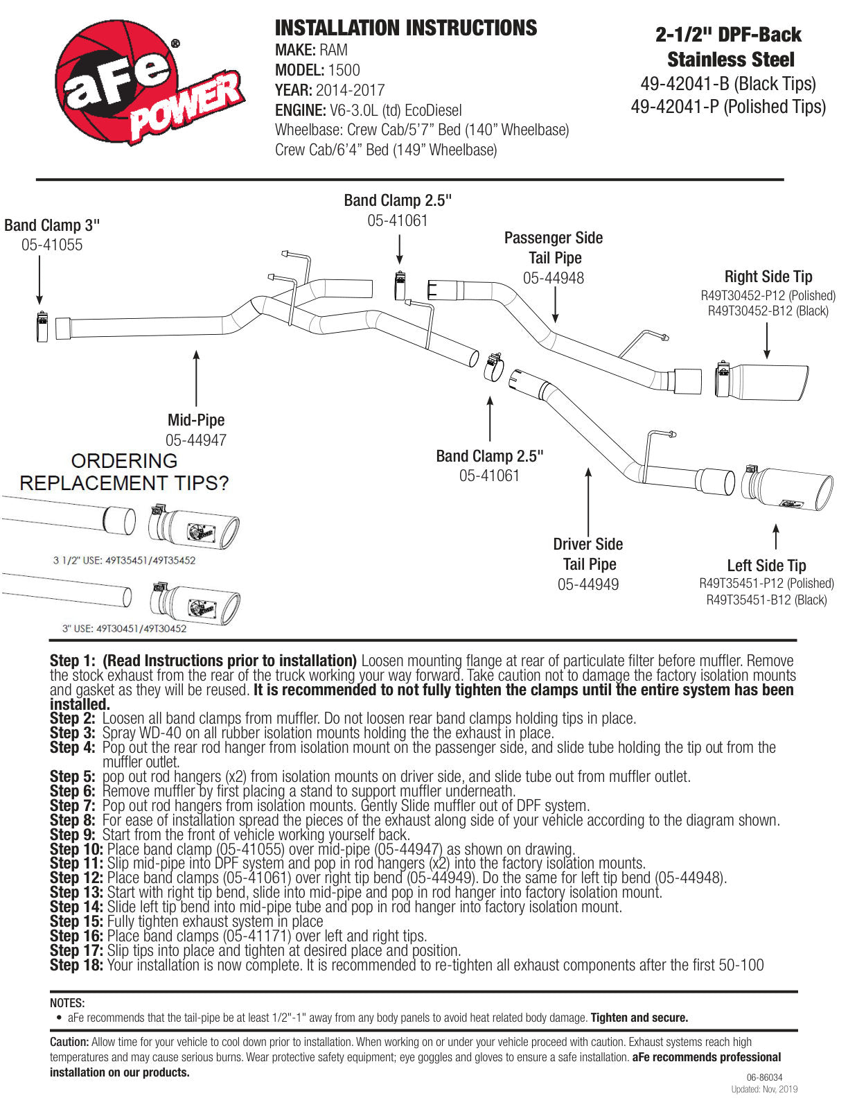 aFe MACHForce XP DPF-Back SS Exhaust | Dodge Ram 1500/3500 (09-26) (49-42041-P)