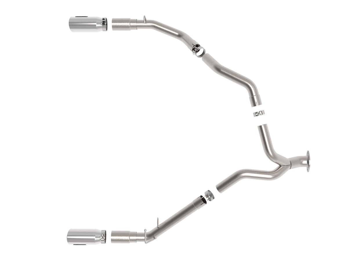 aFe Large Bore HD 3in 409SS DPF-Back Exhaust w/ Polished Tip | RAM 1500 V6-3.0 (20-21) (49-42080-P)