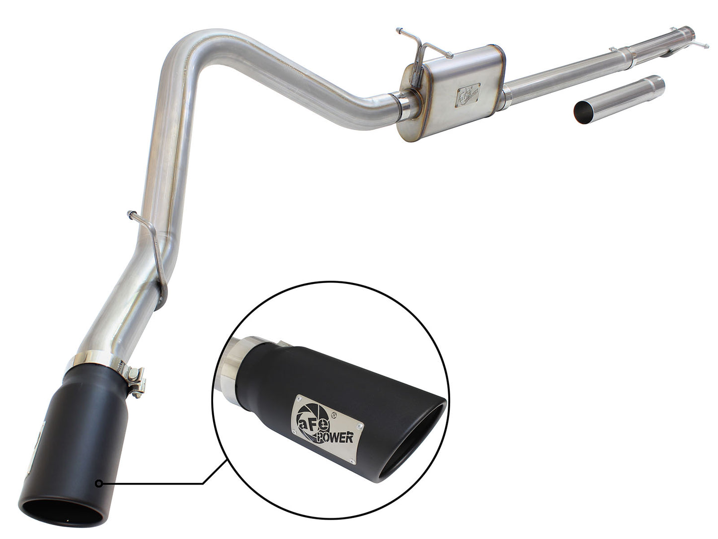 aFe 3in-3.5in SS Cat-Back Exhaust | Ford F250/350 V8 5.4/6.8L (99-04) (49-43076-B)