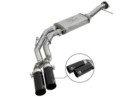 aFe 3in to 2.5in SS Cat-Back Exhaust w/ Black Tip | Ford F150 Ecoboost V6 (11-14) (49-43078-B)