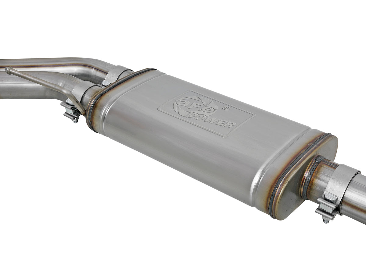 aFe 3in to 2.5in SS Cat-Back Exhaust w/ Black Tip | Ford F150 Ecoboost V6 (11-14) (49-43078-B)