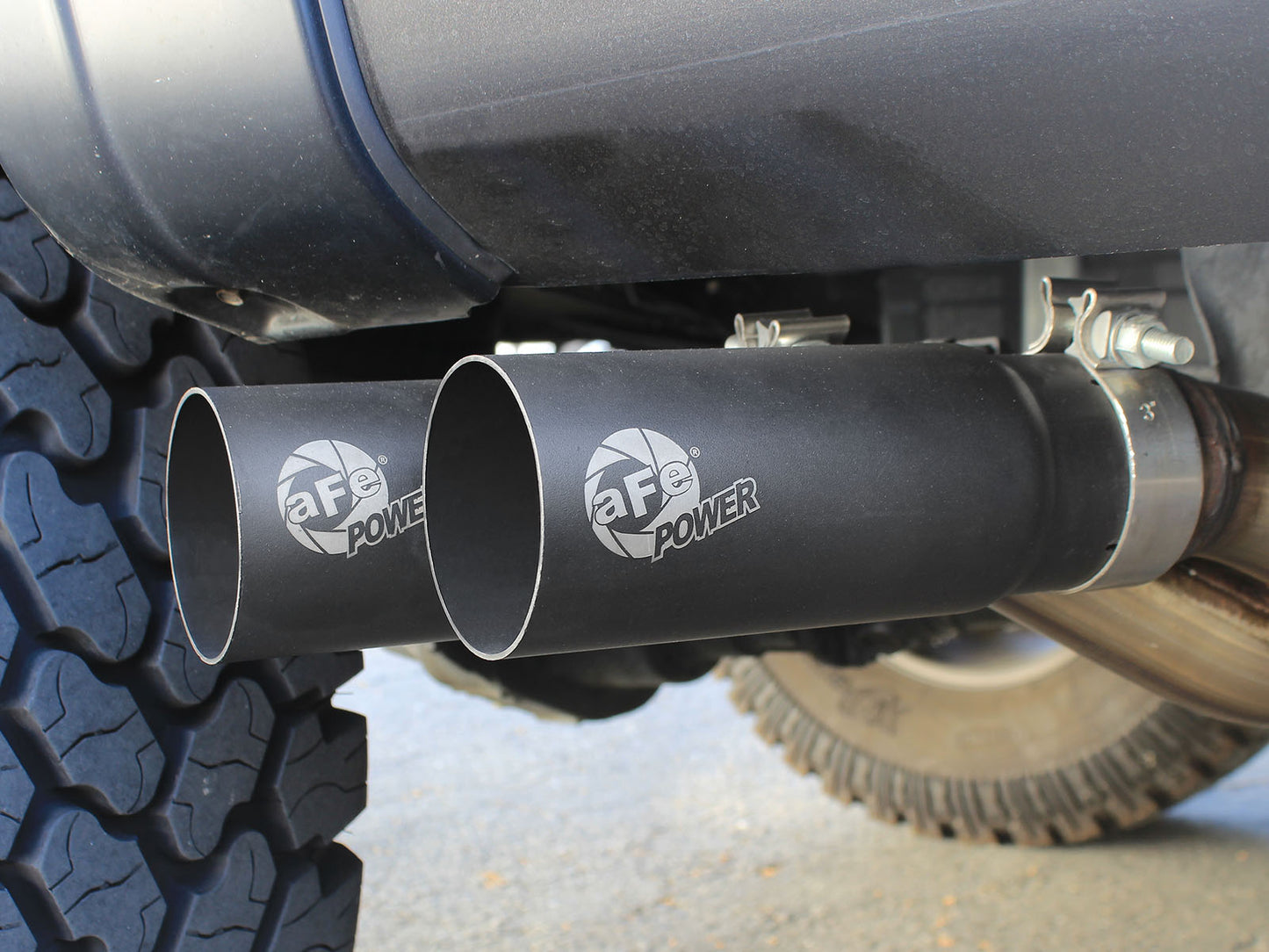 aFe 3in to 2.5in SS Cat-Back Exhaust w/ Black Tip | Ford F150 Ecoboost V6 (11-14) (49-43078-B)