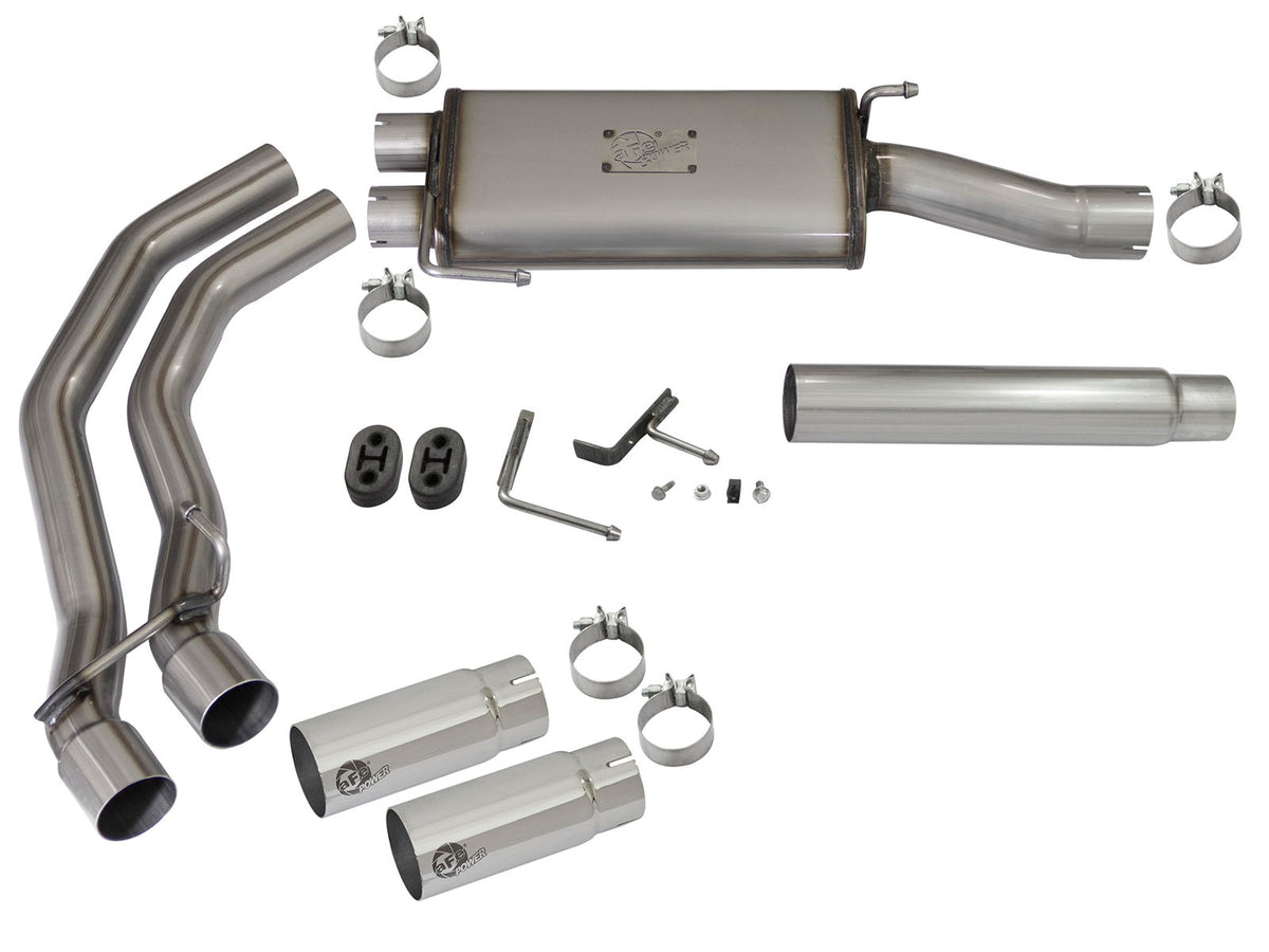 aFe 3in to 2.5in SS Cat-Back Exhaust | Ford F-150 04-08 V8 4.6/5.4L (49-43079-P)