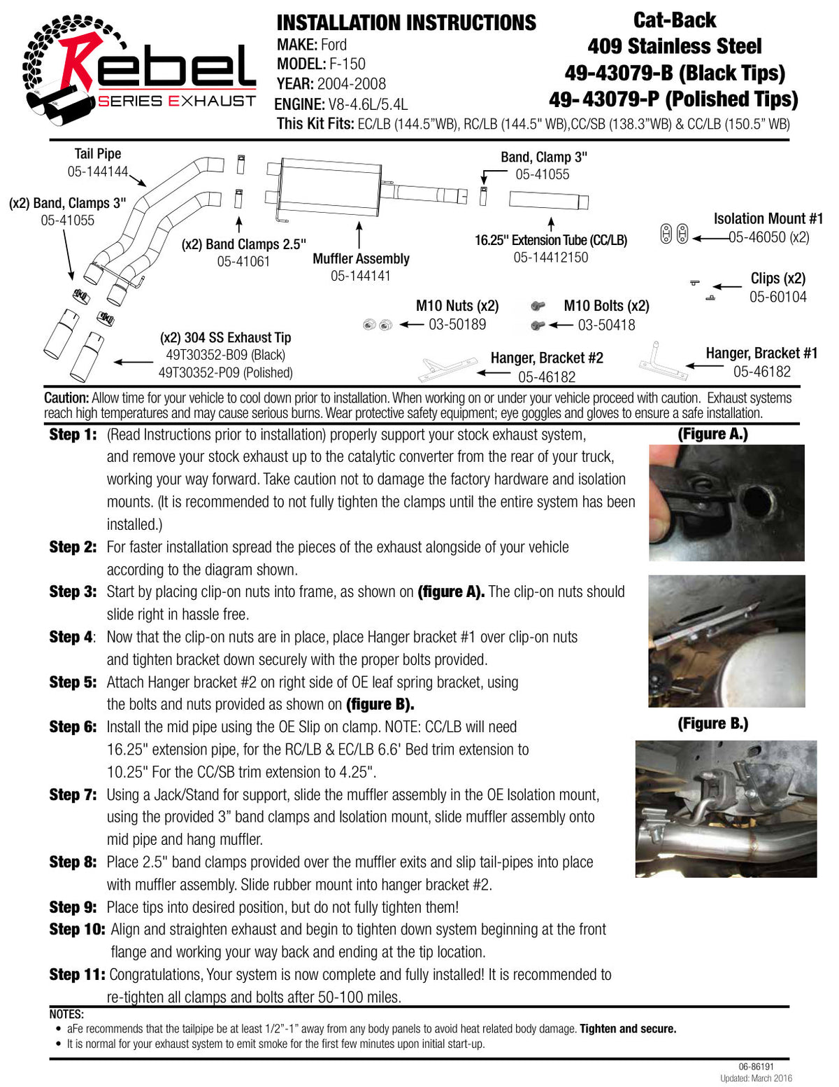 aFe 3in to 2.5in SS Cat-Back Exhaust | Ford F-150 04-08 V8 4.6/5.4L (49-43079-P)