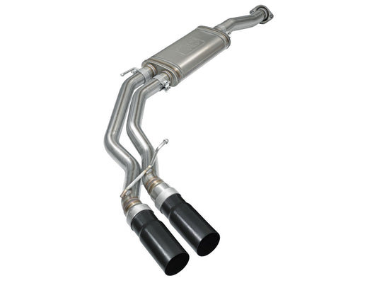 aFe 3in to 2.5in SS Cat-Back Exhaust w/ Black Tip | Ford F-150 EcoBoost V6/V8 (15-16) (49-43081-B)