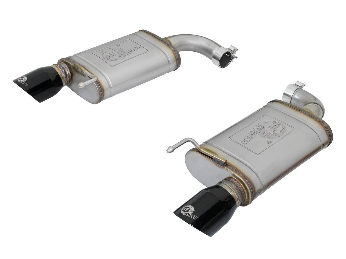 aFe 2.5in 409 SS Axle-Back Exhaust w/ Black Tip | Ford Mustang I4-2.3L (15-17) (49-43085-B)