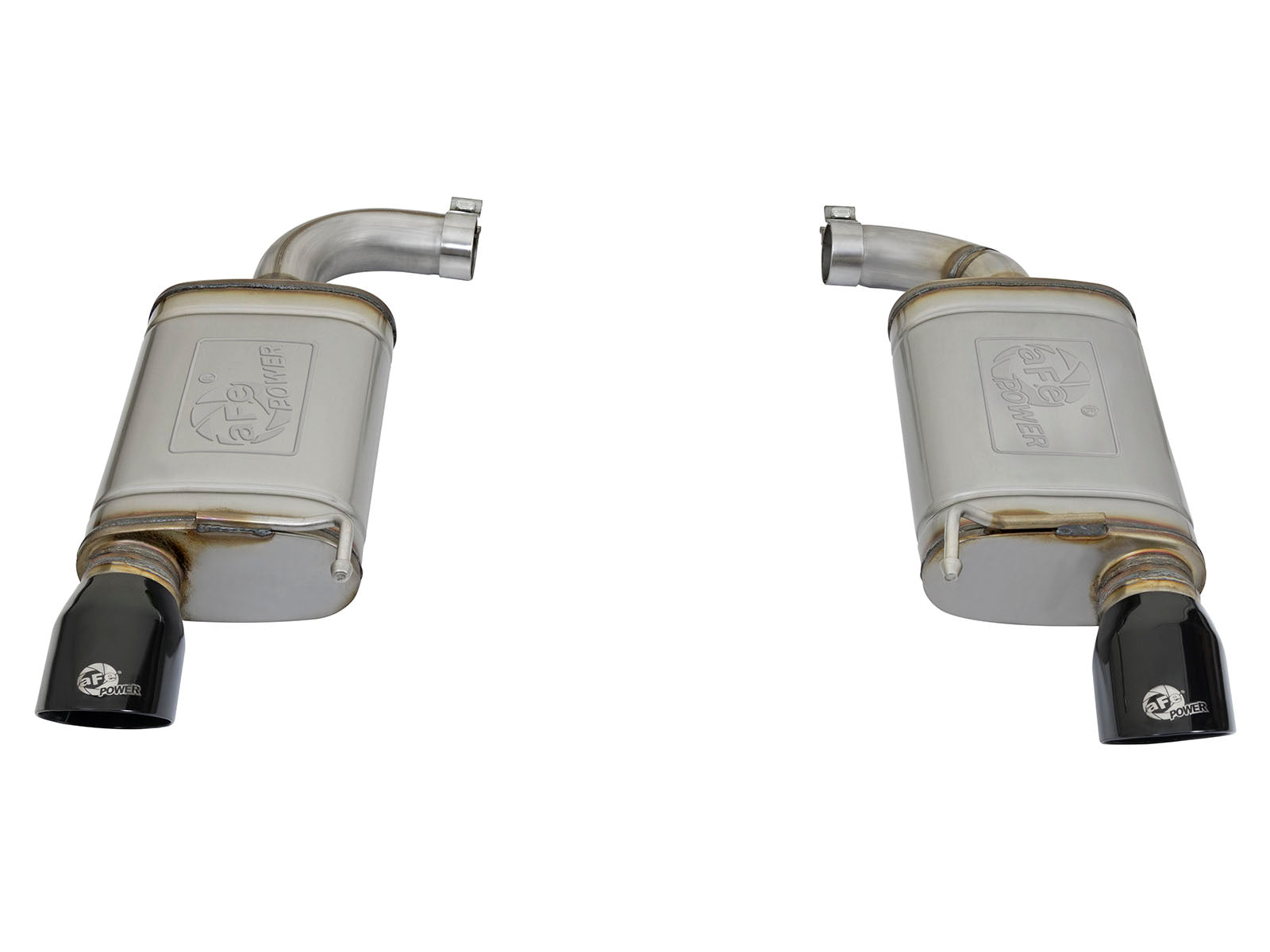 aFe 2.5in 409 SS Axle-Back Exhaust w/ Black Tip | Ford Mustang I4-2.3L (15-17) (49-43085-B)