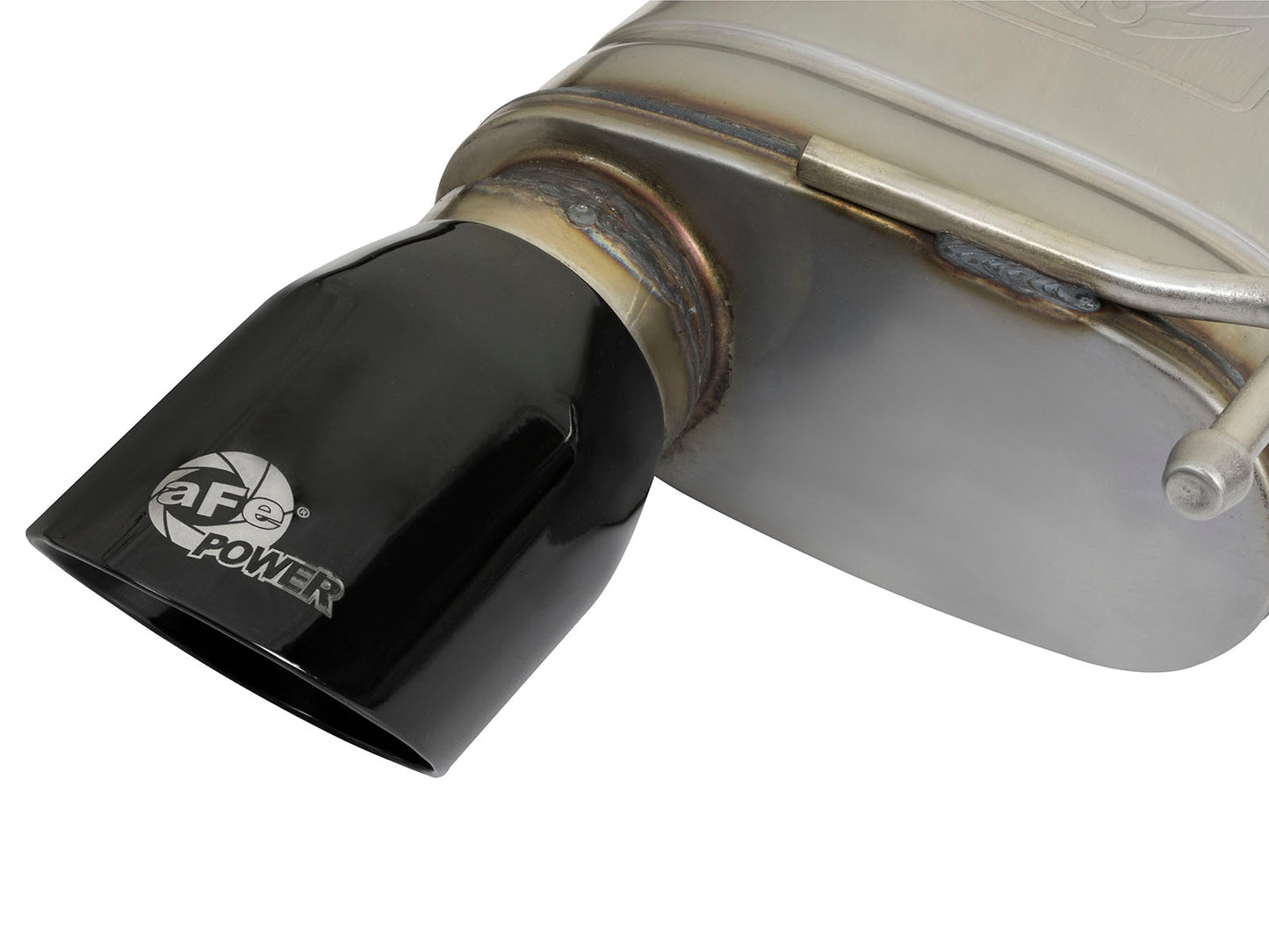 aFe 2.5in 409 SS Axle-Back Exhaust w/ Black Tip | Ford Mustang I4-2.3L (15-17) (49-43085-B)
