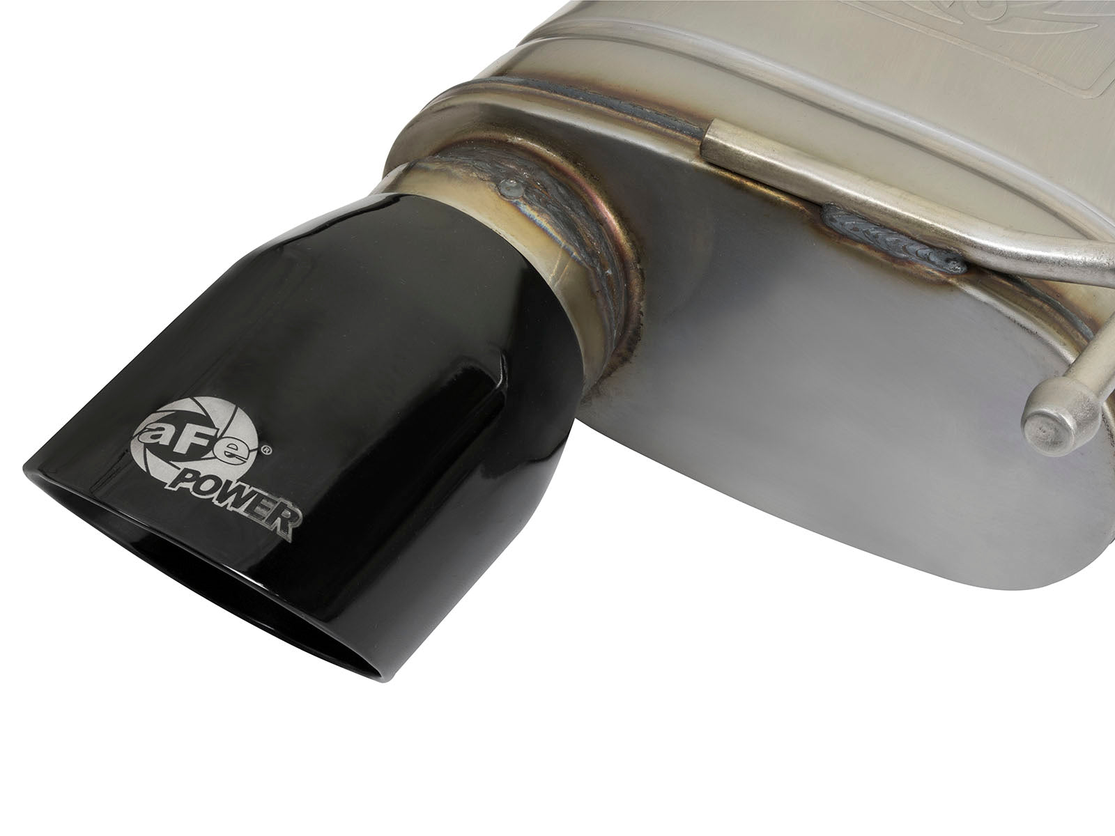 aFe 2.5in 409 SS Axle-Back Exhaust w/ Black Tip | Ford Mustang I4-2.3L (15-17) (49-43085-B)