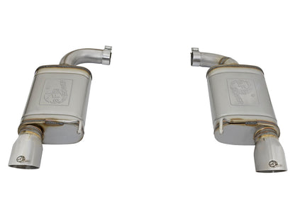 aFe 2.5in 409 SS Axle-Back Dual Exhaust | Ford Mustang I4-2.3L (15-17) (49-43085-P)