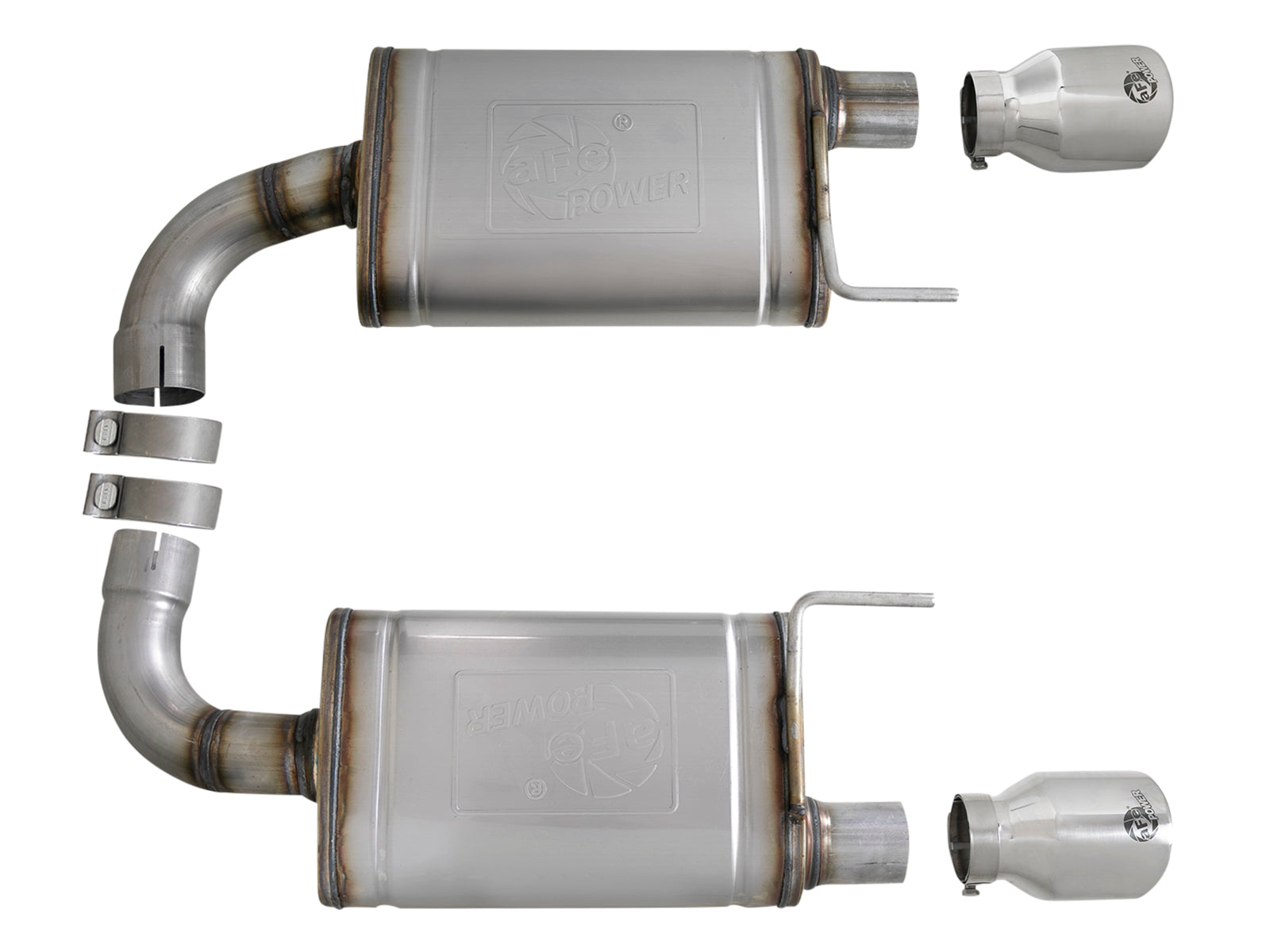 aFe Mach Force-Xp SS Axle-Back Exhaust | Ford Mustang GT V8-5.0L (15-17) (49-43105-P)