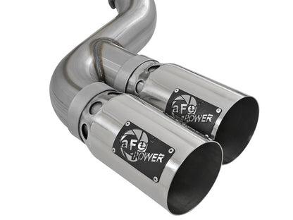 aFe 11-14 Ford F250/350 6.7L Diesel Rebel XD 4in SS DPF-Back Exhaust w/ Tips (49-43120-P)