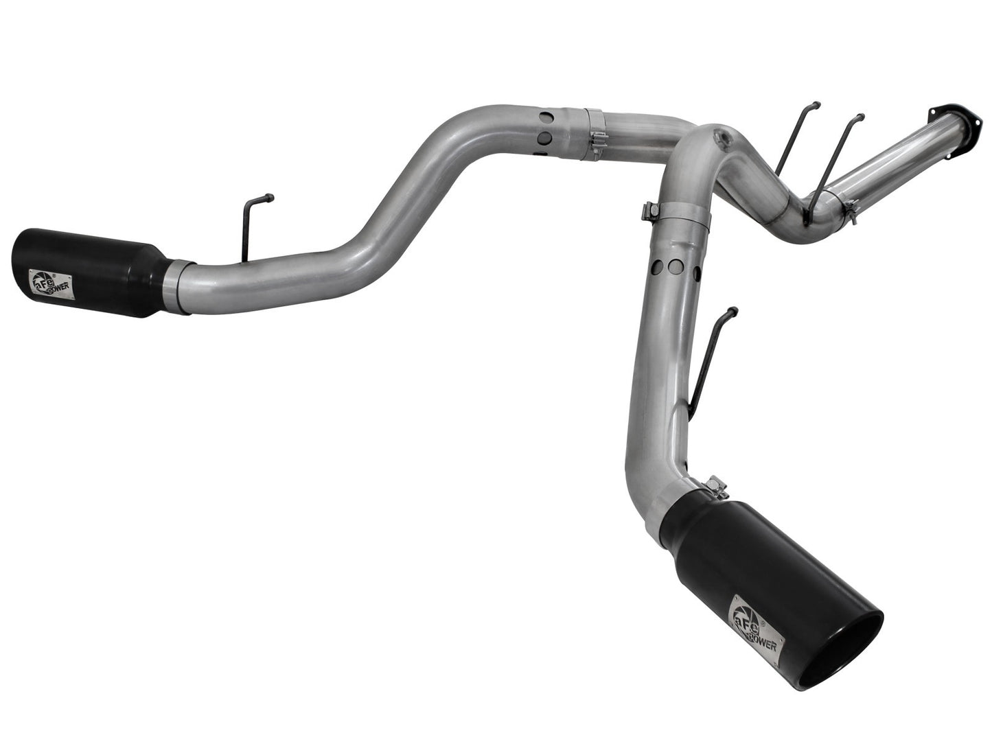 aFe Large Bore HD 4in DPF-Back Exhaust w/ Black Tip | Ford F-250/350 V8 Diesel (11-16) (49-43122-B)