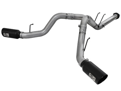 aFe Large Bore HD 4in DPF-Back Exhaust w/ Black Tip | Ford F-250/350 V8 Diesel (11-16) (49-43122-B)