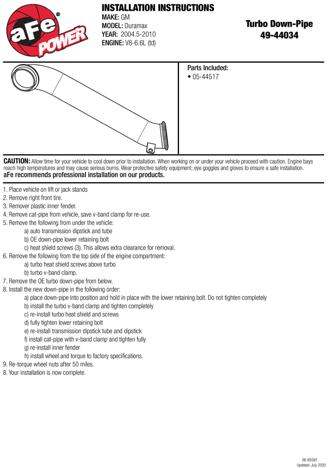 aFe 3 IN 409 Stainless Steel Downpipe | MACH Force-Xp (49-44034)