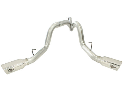 aFe Large Bore-HD 4in 409 SS DPF-Back Exhaust GM Diesel Trucks 11-16 V8-6.6L LML (49-44043-P)