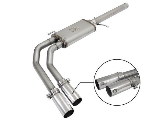 aFe Rebel Series 3in Middle Side Exit SS Exhaust | Chevrolet Silverado/GMC Sierra 1500 (09-16) (49-44062-P)