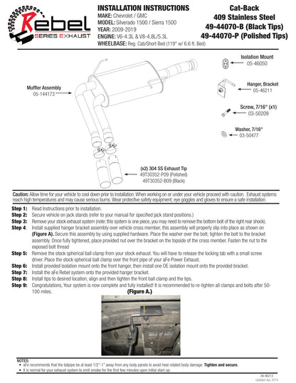 aFe 3in to 2.5in SS Cat-Back Exhaust | Silverado/Sierra V6/V8 (09-16) (49-44070-B)