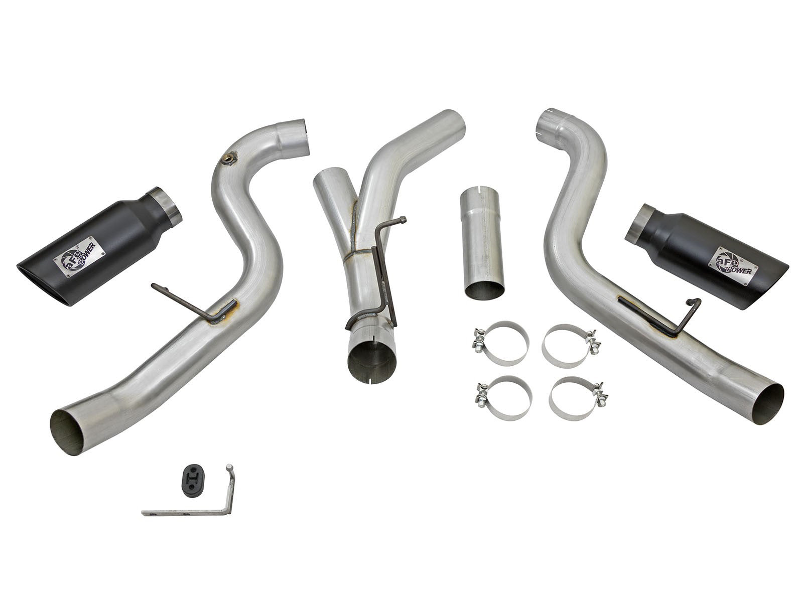 aFe HD 4in Dual DPF-Back SS Exhaust | GM Duramax (15-19) (49-44080-B)