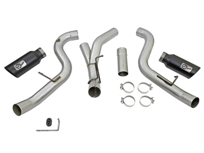 aFe HD 4in Dual DPF-Back SS Exhaust | GM Duramax (15-19) (49-44080-B)
