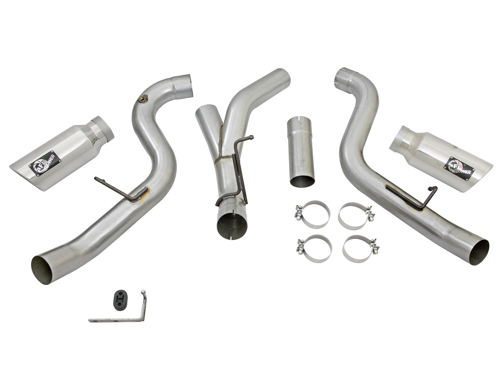 aFe Large Bore HD 4in D&S SS Exhaust | GM Silverado/Sierra 2500/3500 HD (49-44080-P)