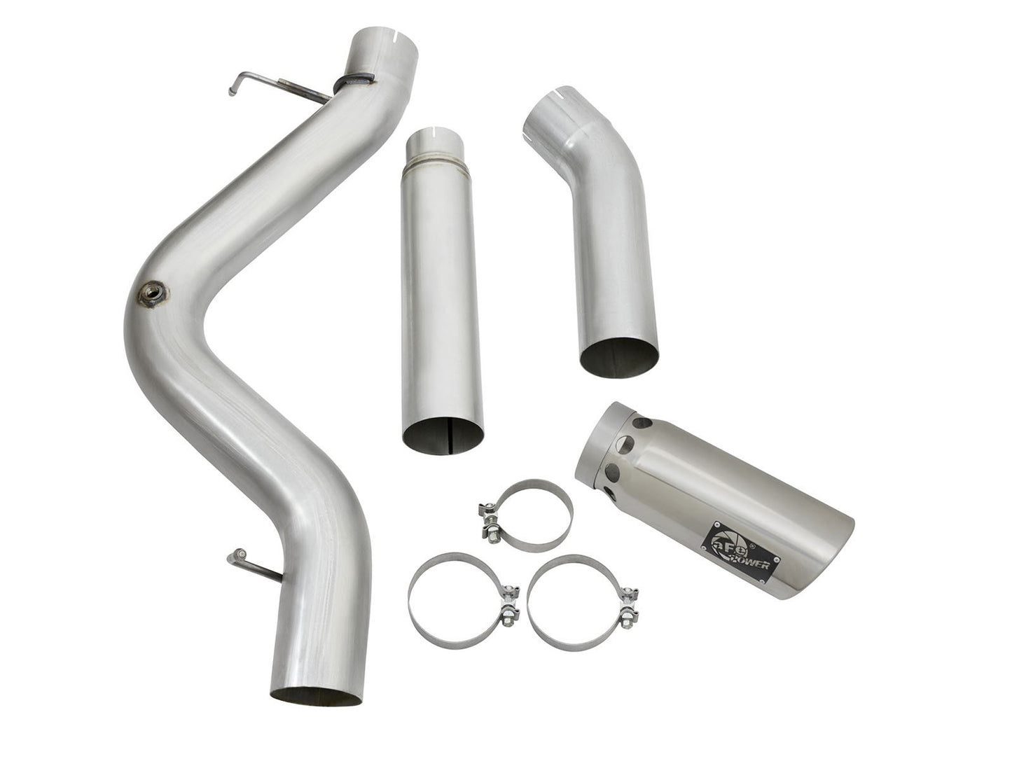 aFe 5in Large Bore HD DPF-Back SS Exhaust | Chevy Silverado/GMC Sierra 15-19 (49-44081-P)