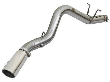 aFe 5in Large Bore HD 409-SS DPF-Back Exhaust w/Polished Tip | GM Duramax V8-6.6L L5P 2017 (49-44085-P)