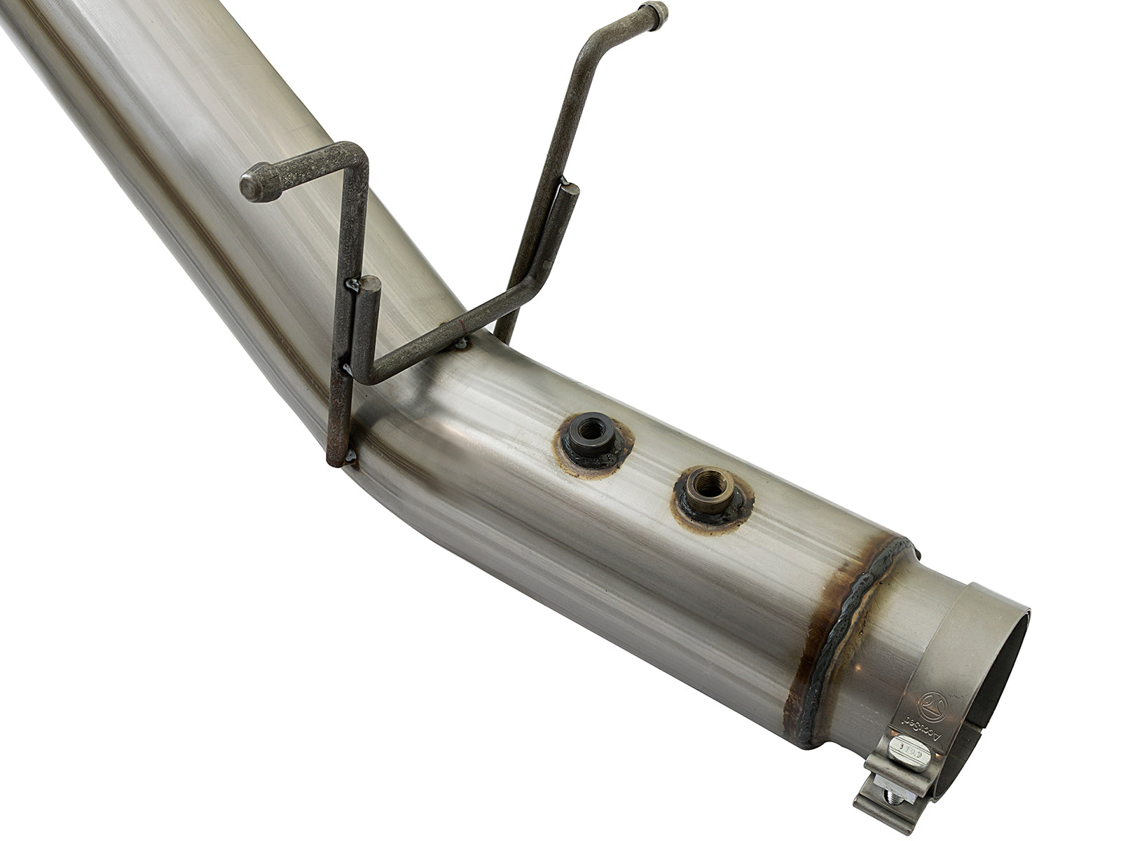 aFe 5in Large Bore HD 409-SS DPF-Back Exhaust w/Polished Tip | GM Duramax V8-6.6L L5P 2017 (49-44085-P)