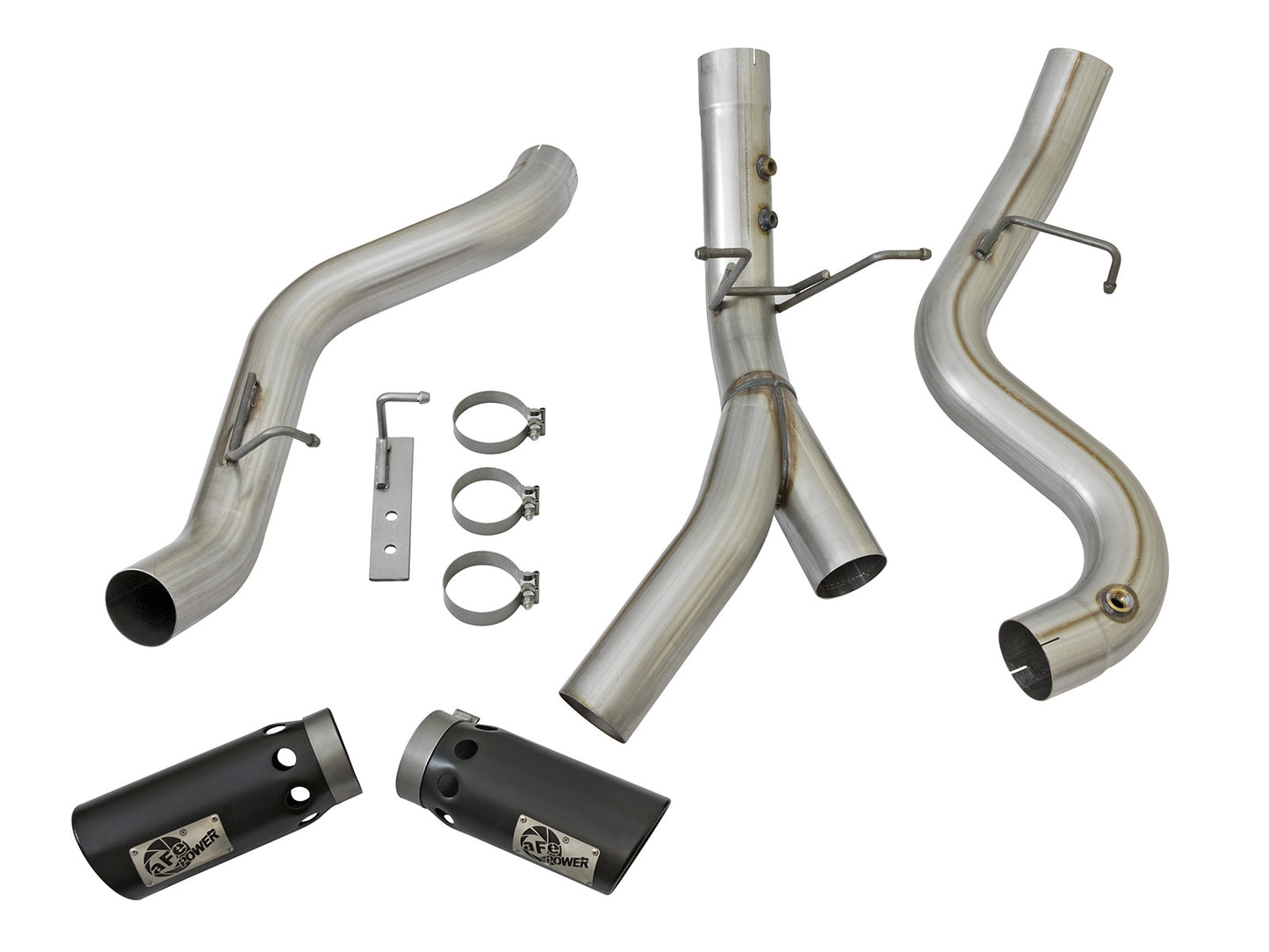 aFe Large Bore-HD 4in SS DPF-Back Exhaust | GM Duramax 15-19 (49-44086-B)