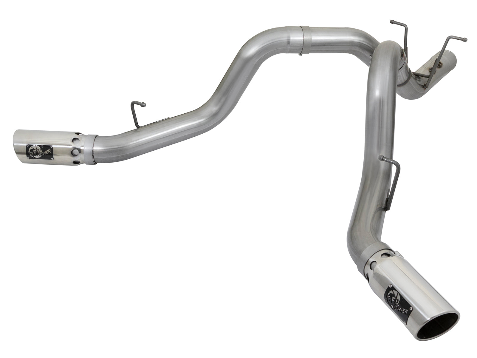 aFe Large Bore-HD 4in SS D&S Exhaust | GM Duramax V8-6.6L (17+) (49-44086-P)