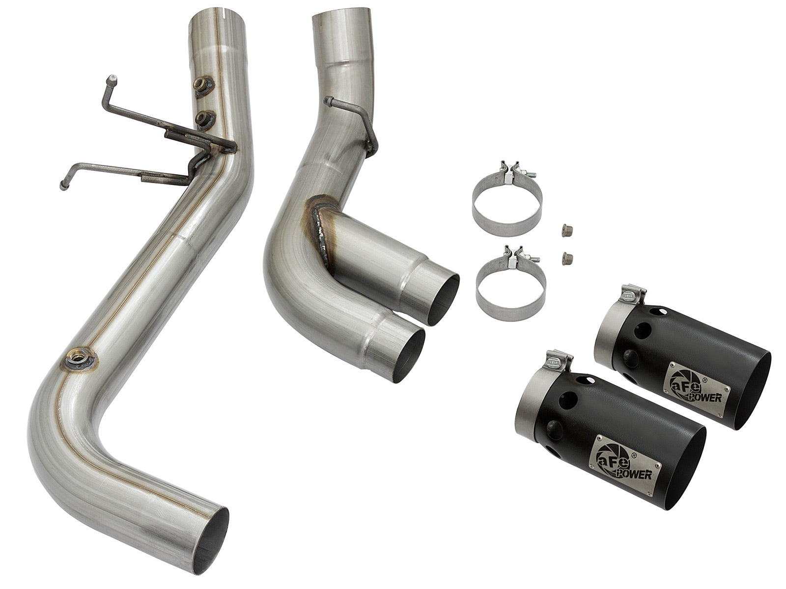 aFe Victory 4in SS DPF-Back Exhaust | GM Duramax V8-6.6L (15-19) (49-44089-B)