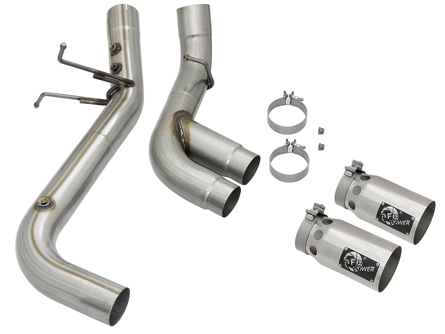 aFe Victory Series 4in SS DPF-Back Exhaust GM 15-19 Duramax L5P (49-44089-P)