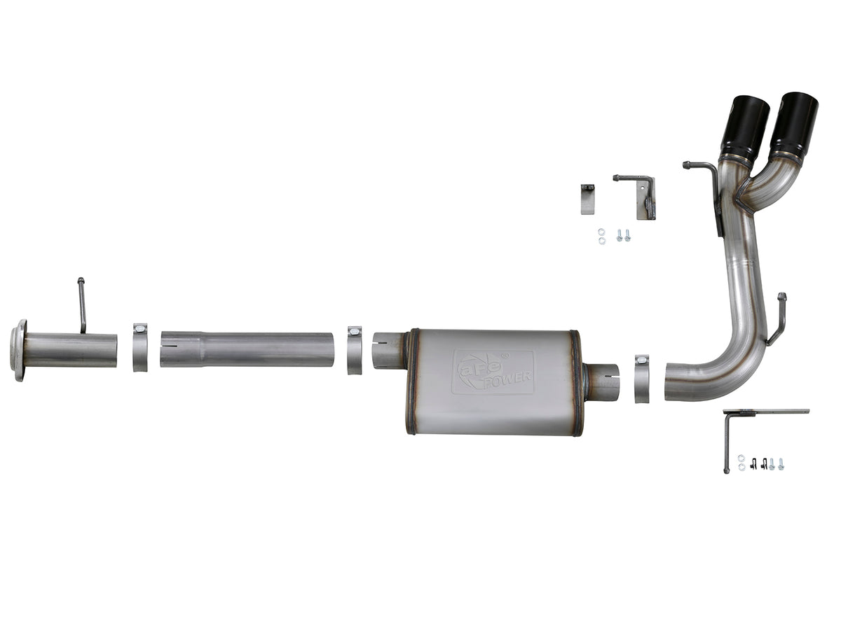 aFe 3in 409 SS Cat-Back Exhaust w/ Black Tip | GM Colorado/Canyon V6 (17-18) (49-44096-B)