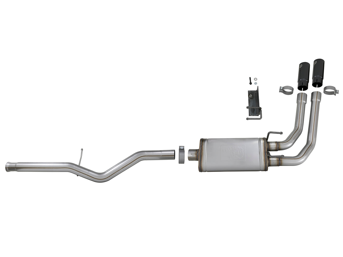 aFe 3in to 2.5in SS Cat-Back Exhaust w/ Black Tip | GM Silverado/Sierra 5.4L (09-18) (49-44098-B)