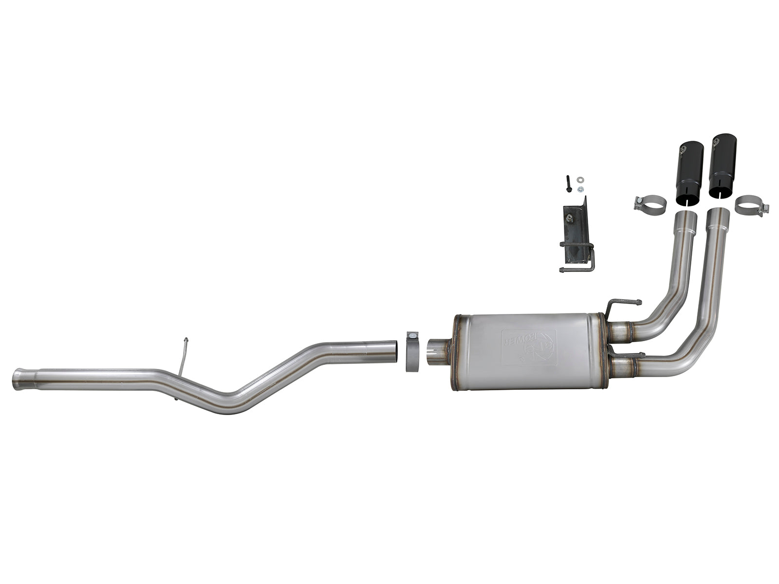 aFe 3in to 2.5in SS Cat-Back Exhaust w/ Black Tip | GM Silverado/Sierra 5.4L (09-18) (49-44098-B)